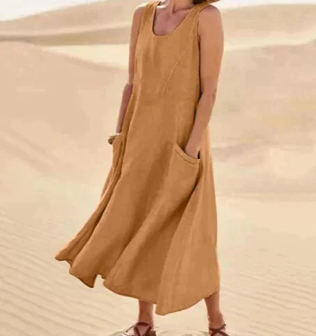 Robe d'été confortable et polyvalente, coupe oversize décontractée pour un style féminin.