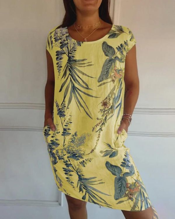 Robe midi femme printemps-été, légère et sans manches, idéale pour les vacances à la plage.