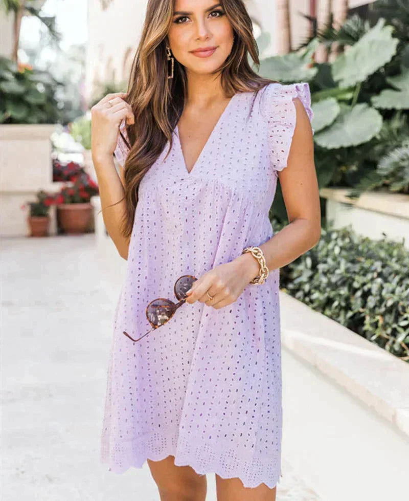 Mode femme : Robe d'été Sharise avec short intégré. Style chic et confort optimal pour un été sans souci.