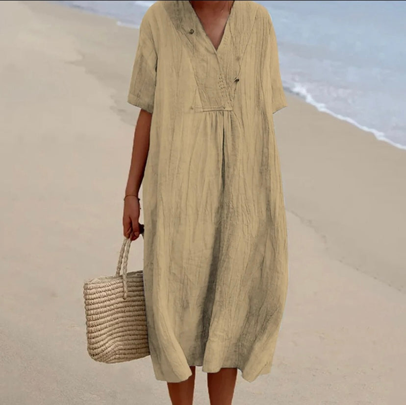 Robe mode femme, casual chic pour le quotidien. Tissu léger et confortable, style féminin d'été.