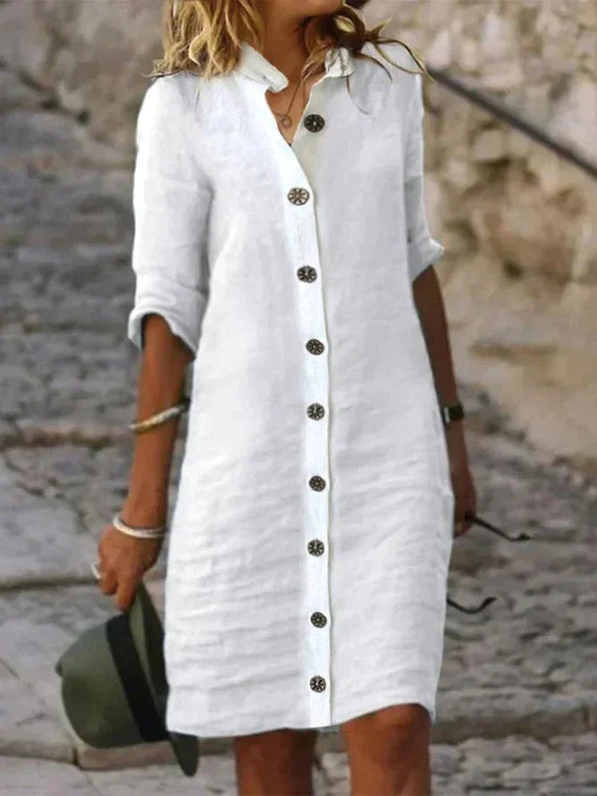 Magnifique robe d'été femme, design fluide et élégant pour un style décontracté et lumineux en mode été.