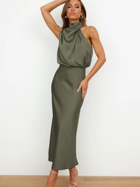 Robe chic femme, style Thérèse, pour une tenue de cérémonie raffinée. Nouvelle collection mode féminine.