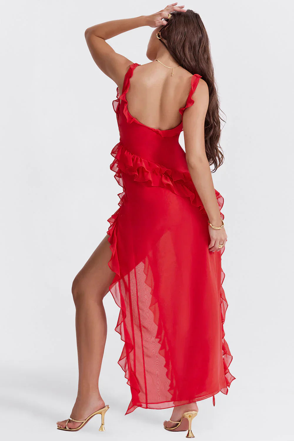 Robe de soirée élégante pour femmes en noir, parfaite pour une allure sophistiquée automnale.