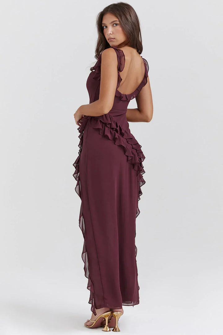 Superbe robe de soirée bleue pour femmes, design élégant, parfaite pour événements et fêtes.