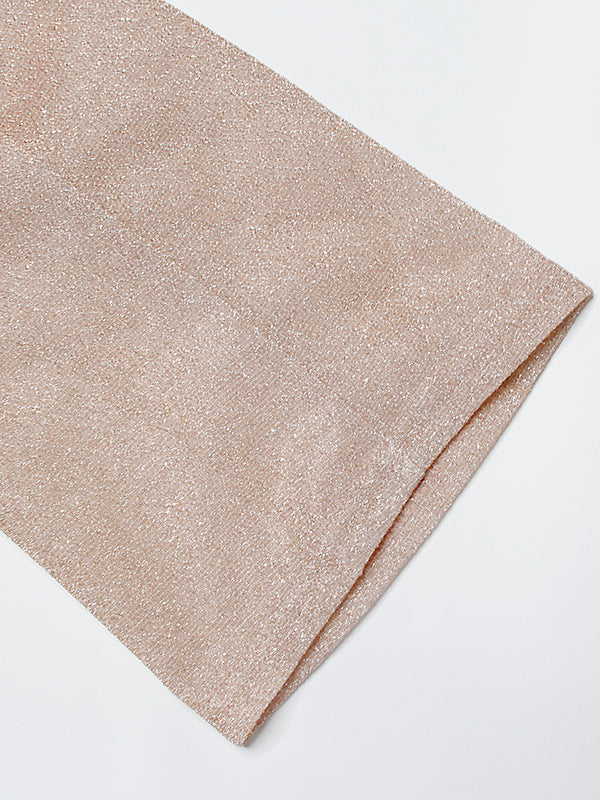 "Robe de soirée scintillante, longue avec manches élégantes, tissu brillant pour occasions spéciales, charme chic"