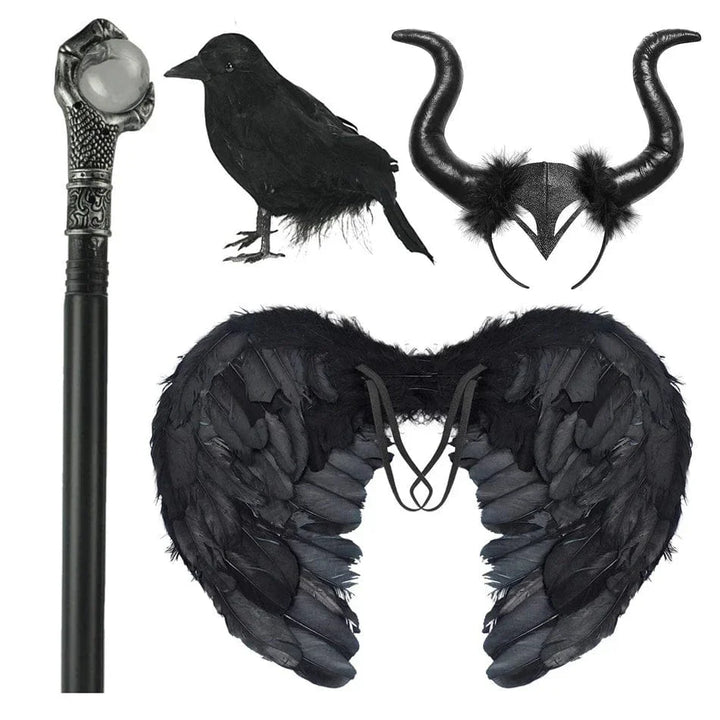 Robe de sorcière enfant, déguisement Halloween.  Longue, noire, élégante.  90-150cm.