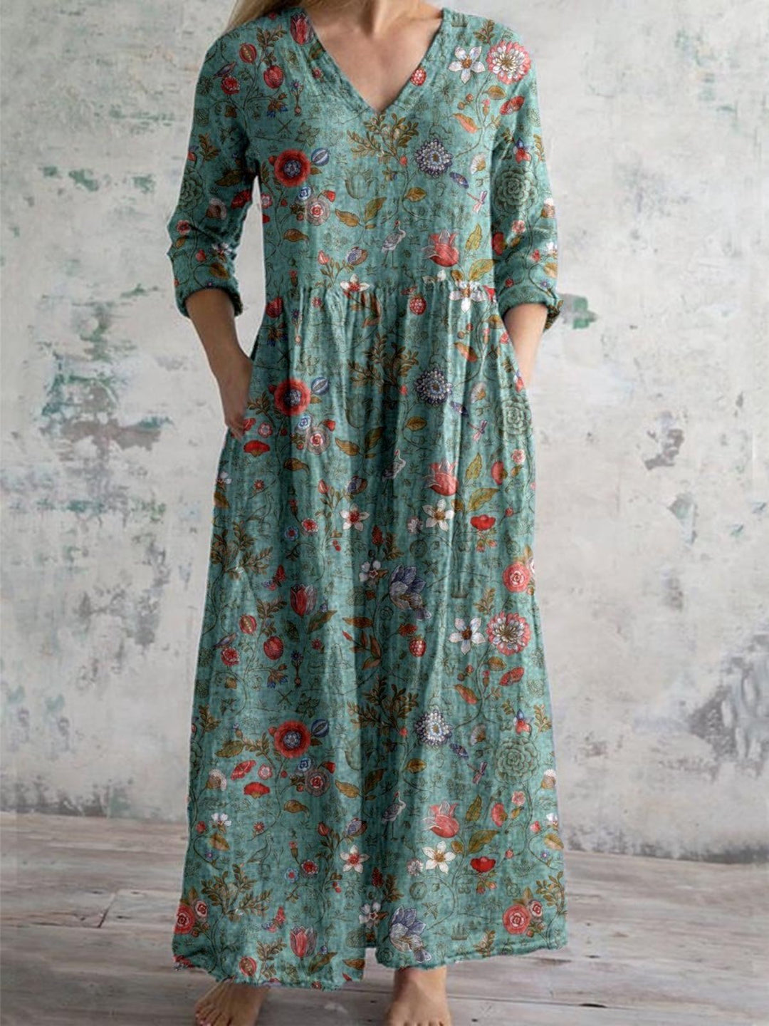 Robe d'été coton, élégante et légère.  Coupe flatteuse, couleurs vives.  Parfait pour l'été.