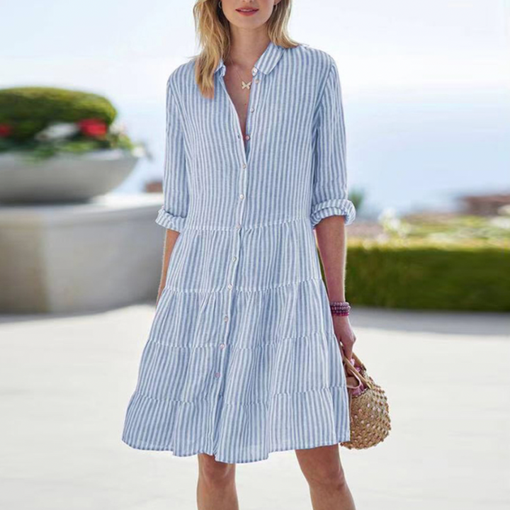 "Robe d'été élégante pour femmes, tissu léger, silhouette flatteuse, idéale pour les journées ensoleillées, style chic."