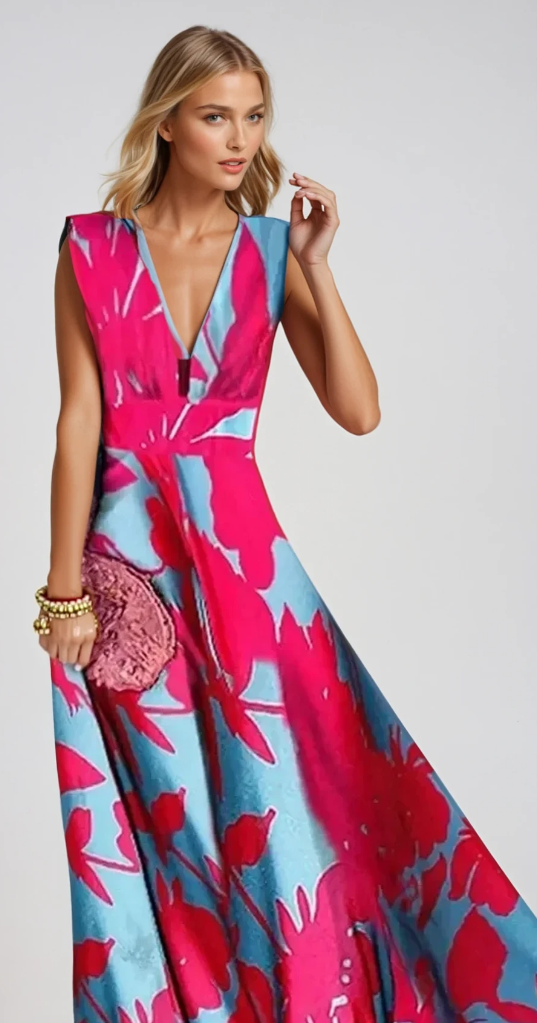 Robe d'été fluide et chic. Coupe élégante, tissu léger et aéré. Idéale pour l'été.