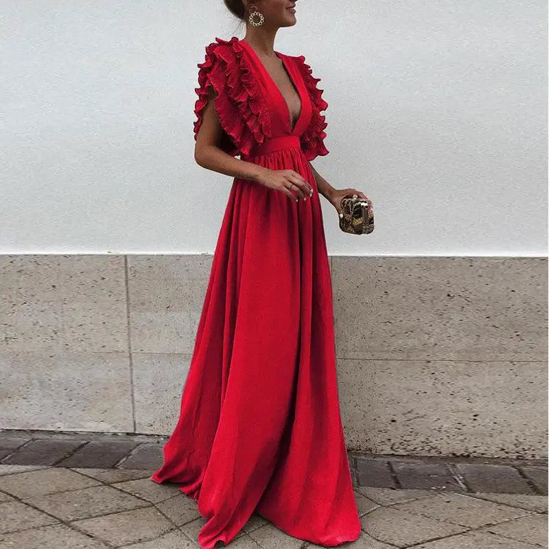 Robe élégante manches froncées, idéale printemps/automne.  Coupe flatteuse et tissu doux.