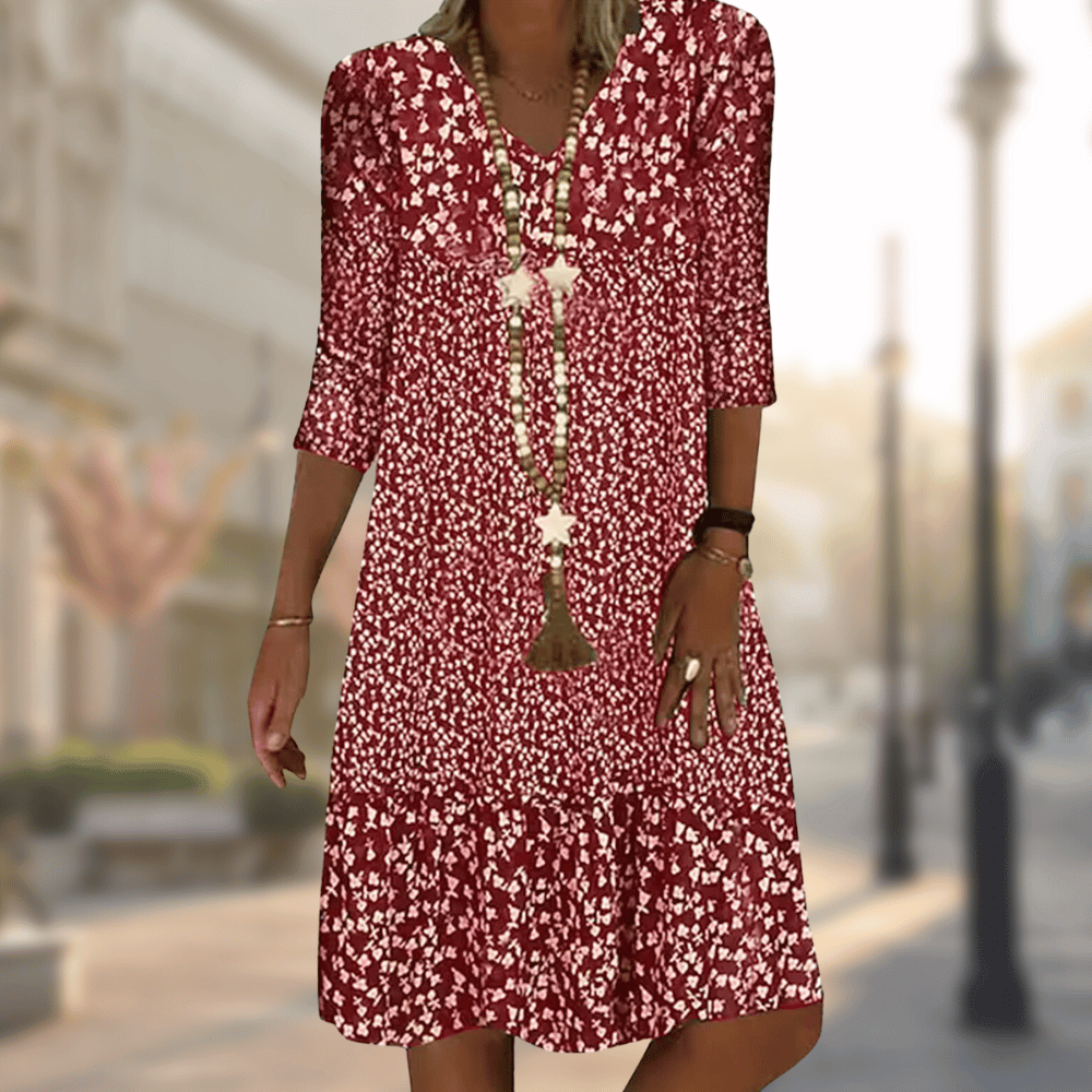 Superbe robe femme bleue chic et confortable, parfaite pour le bureau ou une sortie élégante. Tendance.