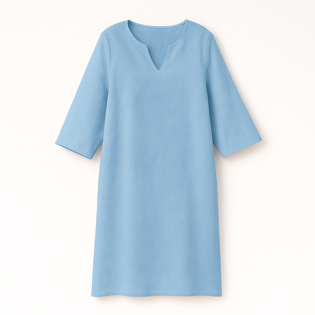 Robe élégante col V pour femme. Style chic et décontracté d'automne, sophistiquée pour diverses occasions.