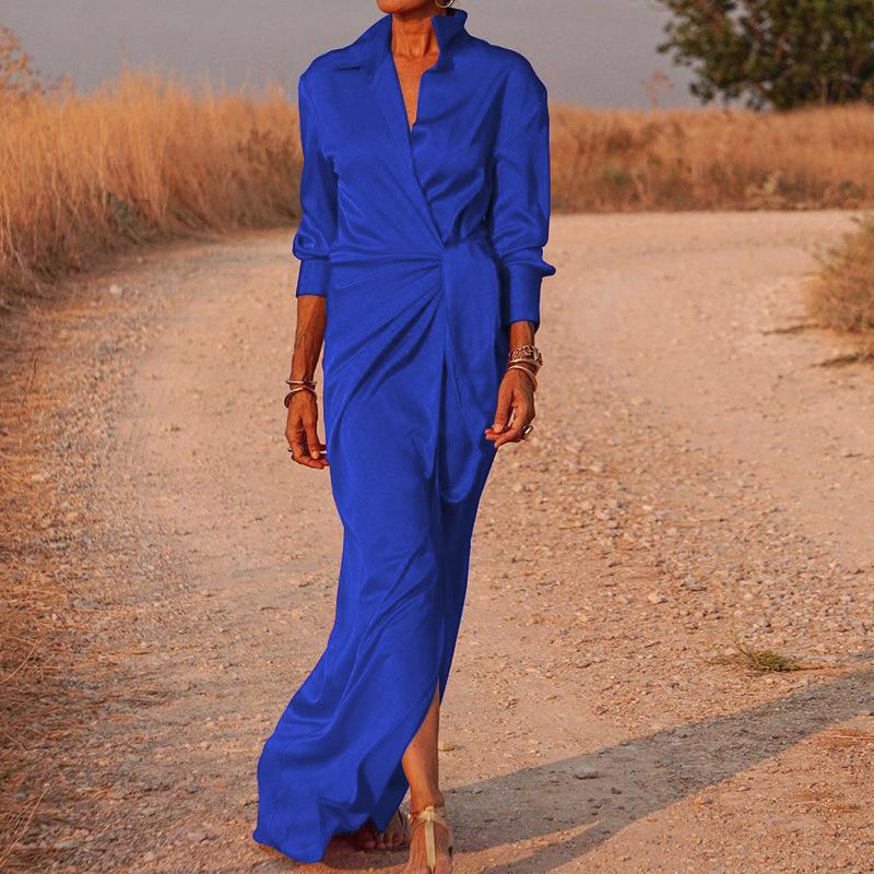 Robe plissée élégante pour femme, coupe fluide et confortable. Parfaite pour une soirée ou un style chic.