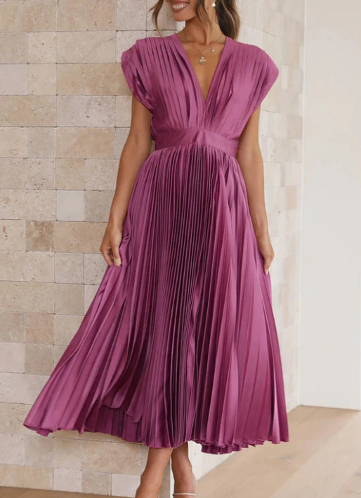 Robe longue élégante, idéale soirée & mariage.  Coupe flatteuse, tissu fluide.  Parfait pour occasions spéciales.