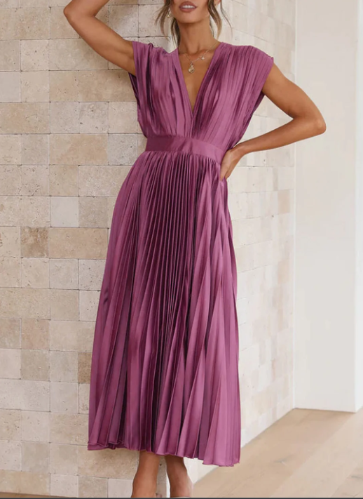 Robe longue élégante, idéale soirée & mariage.  Coupe flatteuse, tissu fluide.  Parfait pour occasions spéciales.