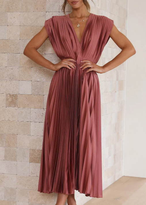 Robe longue élégante, idéale soirée & mariage.  Coupe flatteuse, tissu fluide.  Parfait pour occasions spéciales.