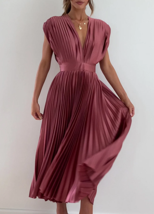 Robe longue élégante, idéale soirée & mariage.  Coupe flatteuse, tissu fluide.  Parfait pour occasions spéciales.