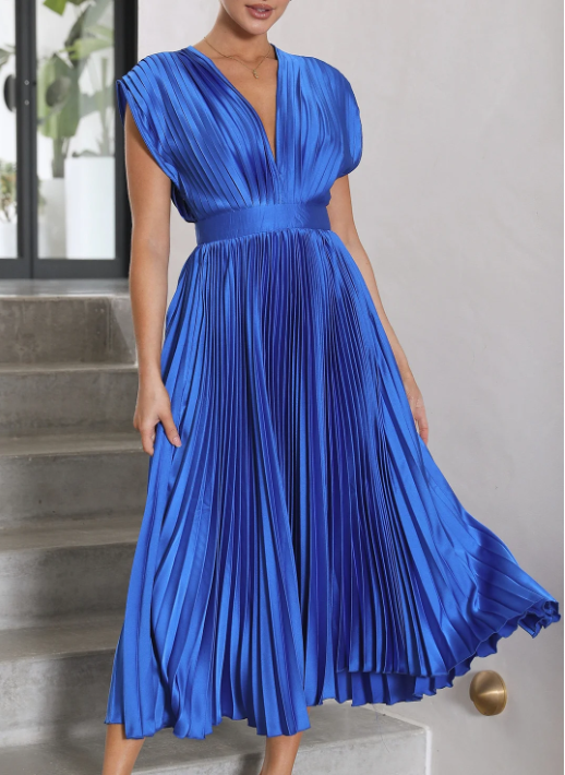 Robe longue élégante, idéale soirée & mariage.  Coupe flatteuse, tissu fluide.  Parfait pour occasions spéciales.
