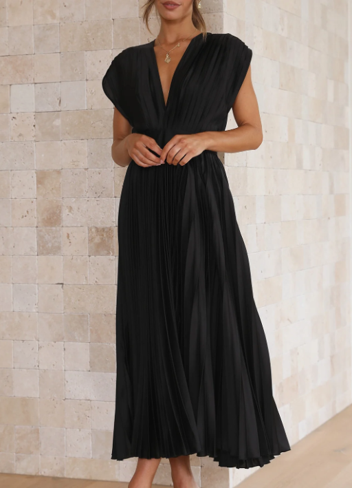 Robe longue élégante, idéale soirée & mariage.  Coupe flatteuse, tissu fluide.  Parfait pour occasions spéciales.