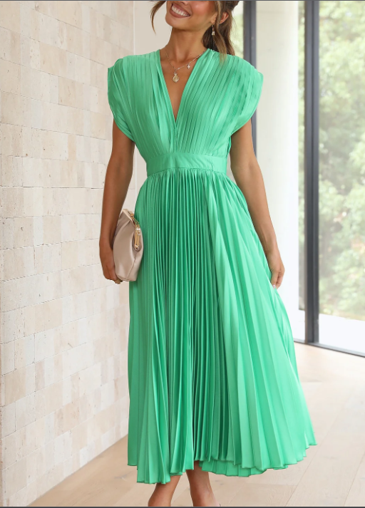Robe longue élégante, idéale soirée & mariage.  Coupe flatteuse, tissu fluide.  Parfait pour occasions spéciales.