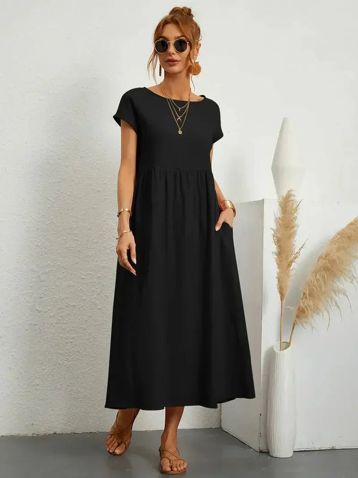 Robe longue Melody femme, élégante et fluide. Idéale pour l'été, la plage et les vacances décontractées.