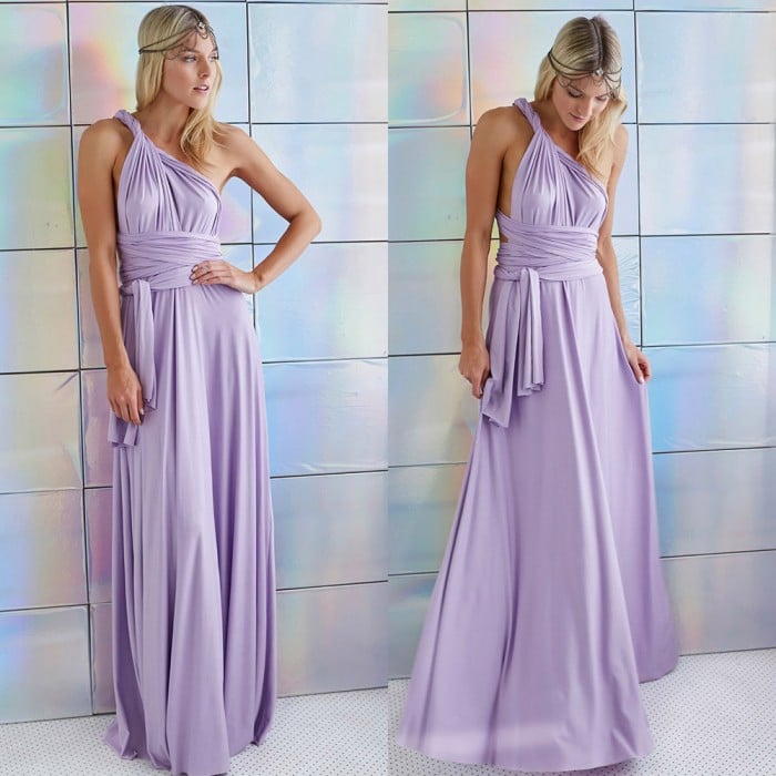 Robe maxi de cérémonie femme, dos ouvert glamour. Tenue élégante pour mariages, fêtes et événements spéciaux.