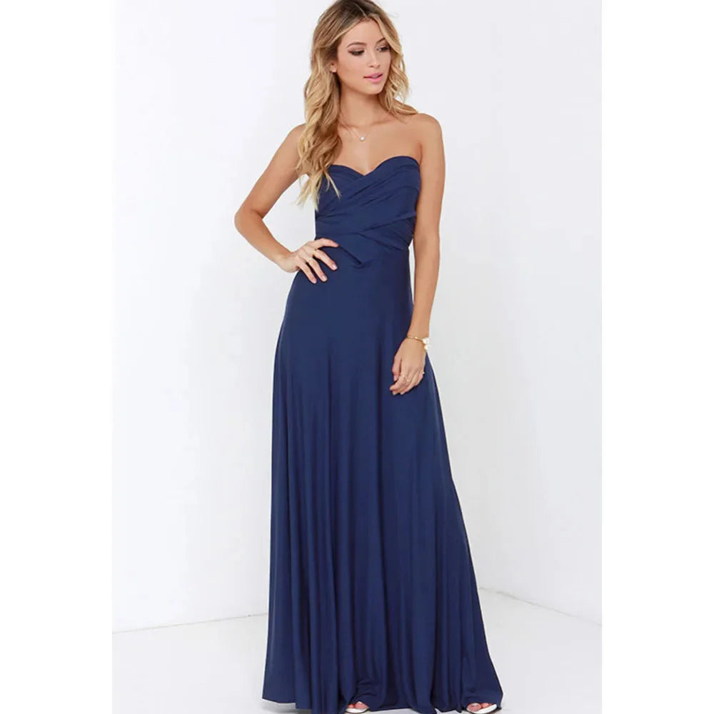 Vue arrière de la robe midi cocktail femme, design sophistiqué, idéale pour une soirée élégante ou un événement chic.