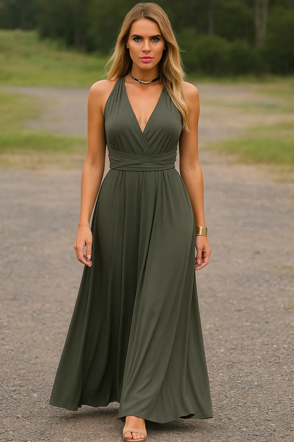 Robe midi femme polyvalente, chic pour un cocktail, élégante pour une soirée et habillée pour toute occasion formelle.