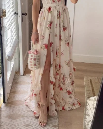"Robe midi drapée élégante, jupe fluide, encolure drapée, silhouette flatteuse, idéale pour événements et sorties décontracté