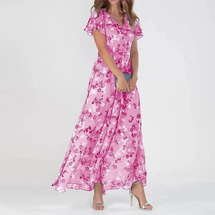 "Robe midi élégante pour femmes vue avant, coupe flatteuse, longueur midi, style chic idéal formel ou informel"