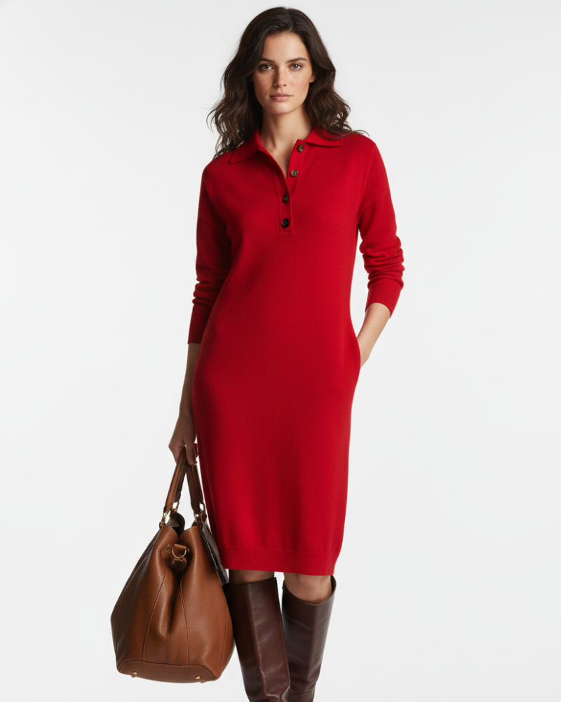 Robe midi femme jaune, élégante et confortable, parfaite pour un style quotidien chic décontracté.