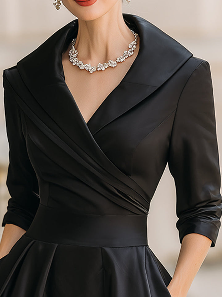 Robe midi chic plissée, parfaite pour invitée mariage, événement formel ou soirée élégante.