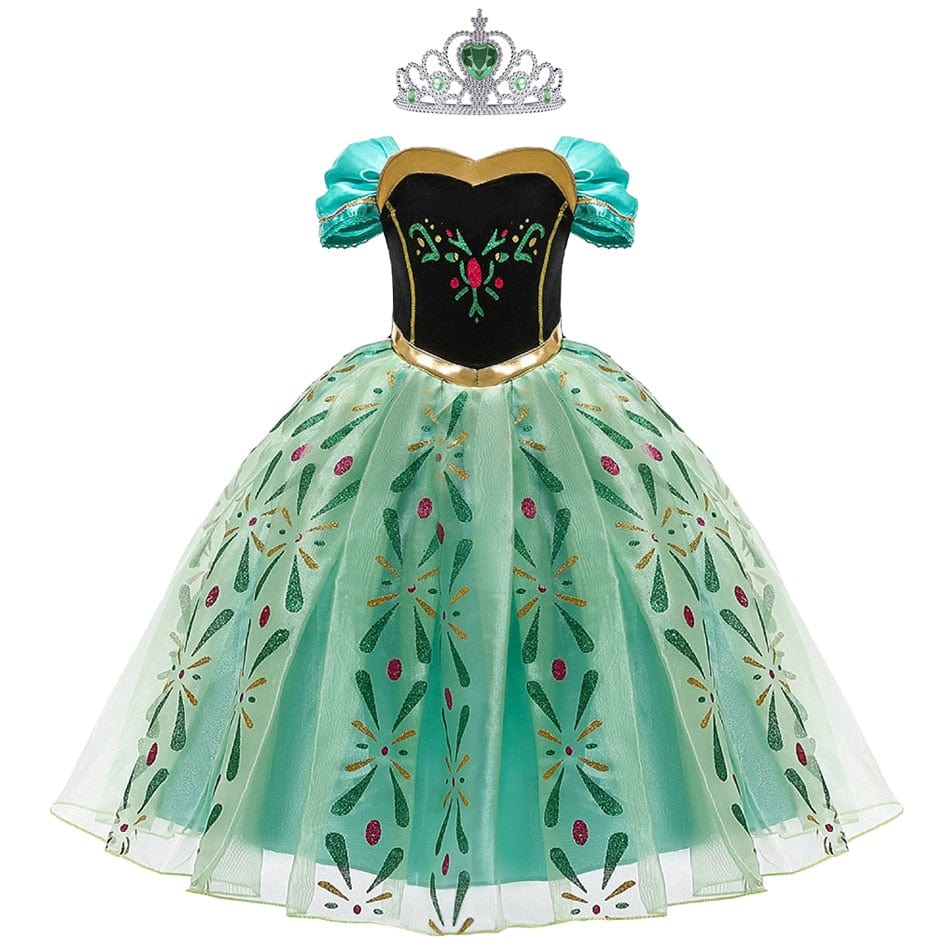 Robe princesse Anna, Reine des Neiges, enfant. Costume carnaval.