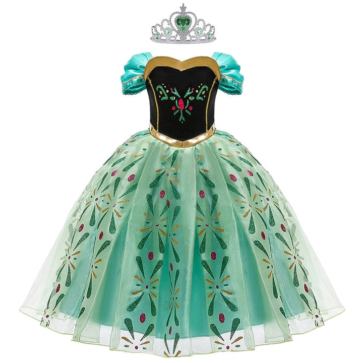 Robe princesse Anna, Reine des Neiges, enfant. Costume carnaval.