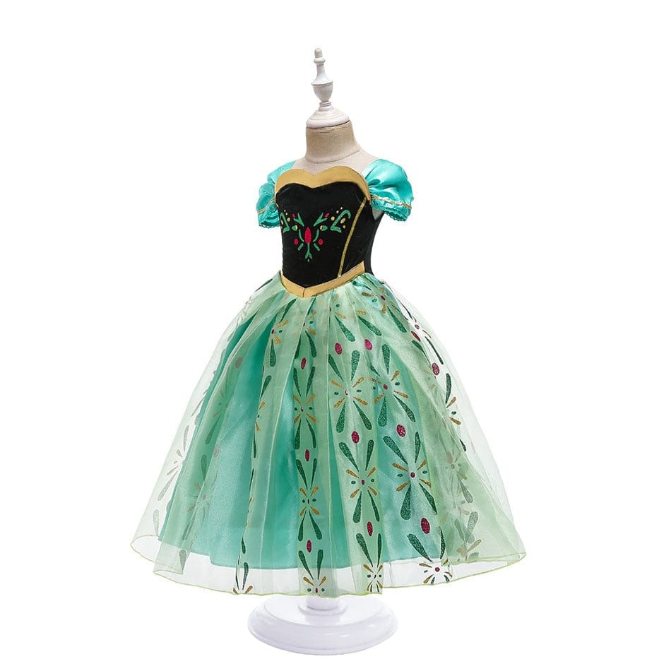 Robe princesse Anna, Reine des Neiges, enfant. Costume carnaval.