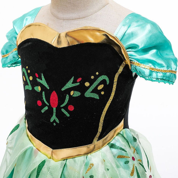 Robe princesse Anna, Reine des Neiges, enfant. Costume carnaval.