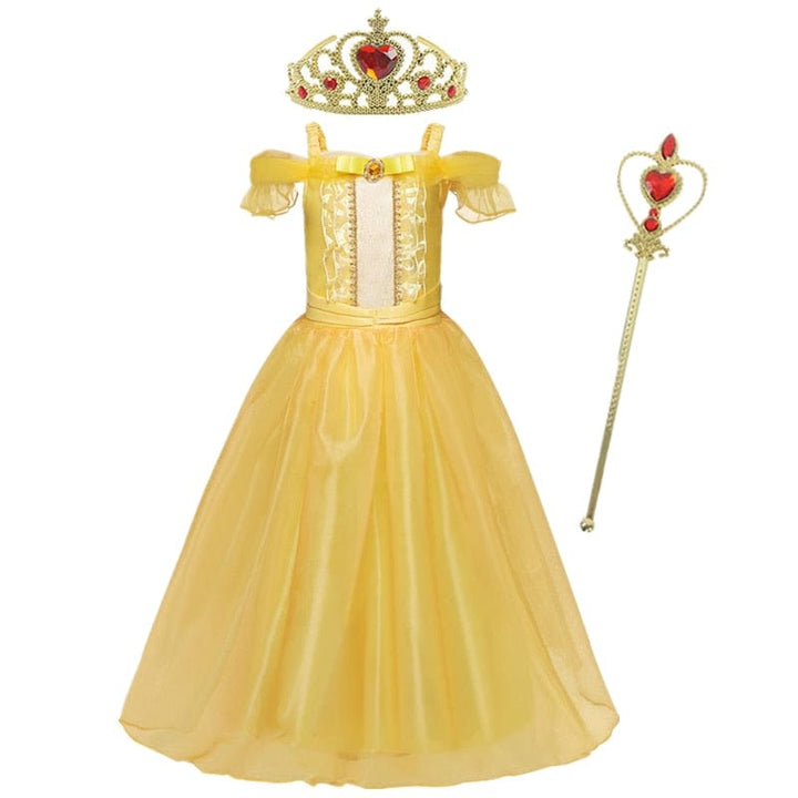 Robe princesse enfant, carnaval, anniv. 4-10 ans.  Costume féérique, confortable.