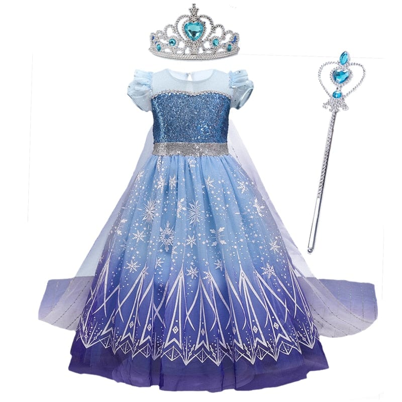 Robe princesse enfant, carnaval, anniv. 4-10 ans.  Costume féérique, confortable.