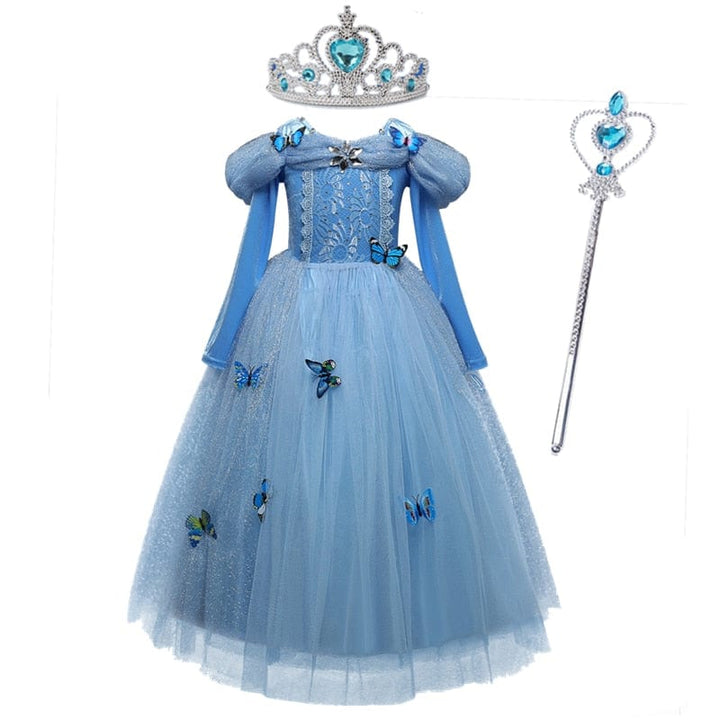 Robe princesse enfant, carnaval, anniv. 4-10 ans.  Costume féérique, confortable.