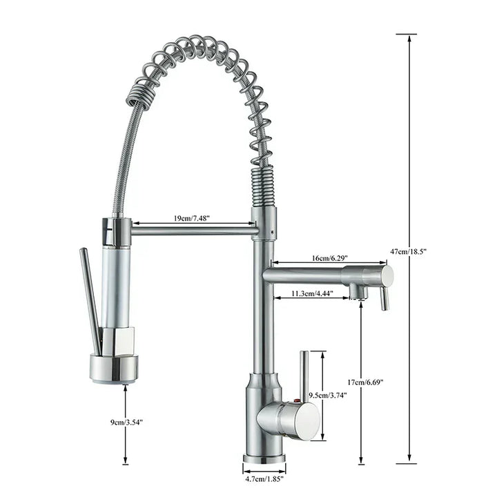 "Robinet de cuisine pivotant en acier inoxydable, design minimaliste, avec rotation 360°, pour flexibilité maximale."