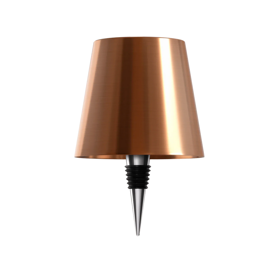 Lampe sans fil portable style bouteille. Idéale pour l'intérieur: salon, chambre, bureau. Éclairage versatile.