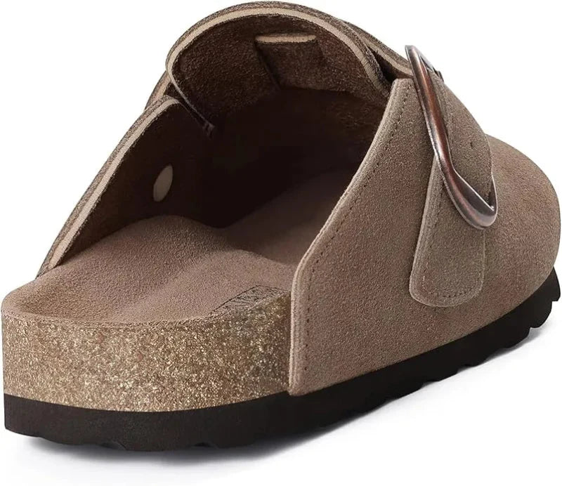 Chaussures mules en daim pour femmes, design chic et confortable, parfaites pour le printemps.