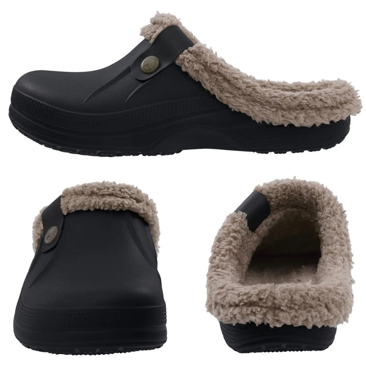 Sabots douillets pour femmes, chauds et antidérapants, parfaits pour affronter l'hiver.