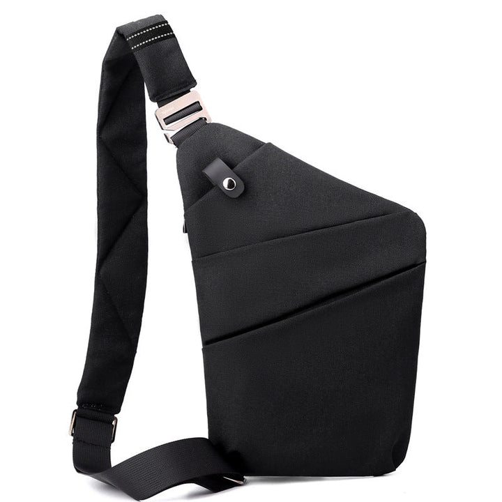 "Sac à bandoulière femme antivol, élégant, en tissu hydrofuge, design ergonomique, poches cachées, sécurité optimale."