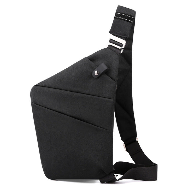 "Sac à bandoulière femme antivol, élégant, en tissu hydrofuge, design ergonomique, poches cachées, sécurité optimale."