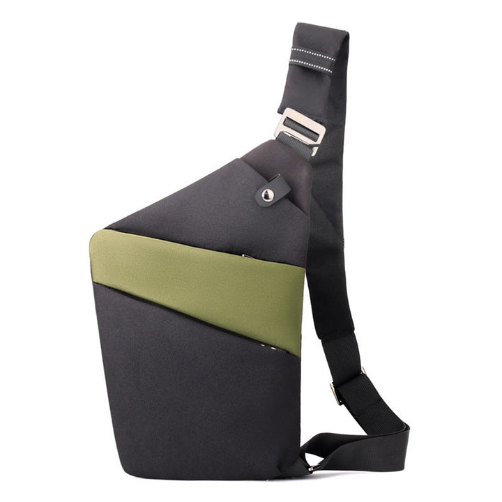 "Sac à bandoulière femme antivol, élégant, en tissu hydrofuge, design ergonomique, poches cachées, sécurité optimale."