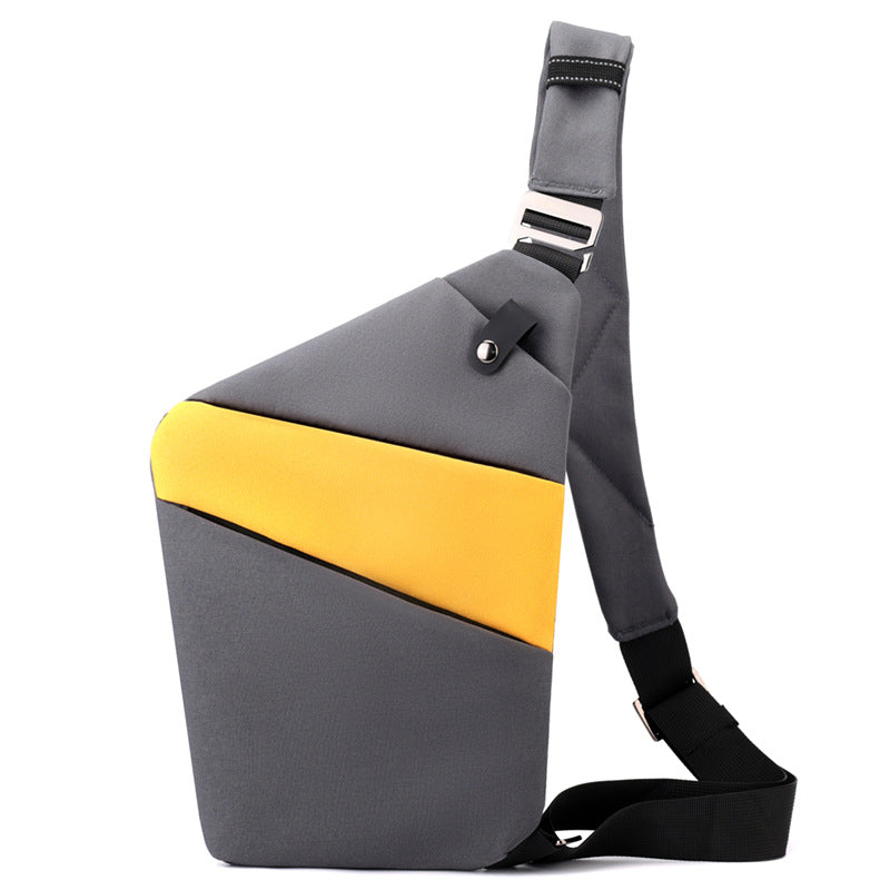 "Sac à bandoulière femme antivol, élégant, en tissu hydrofuge, design ergonomique, poches cachées, sécurité optimale."