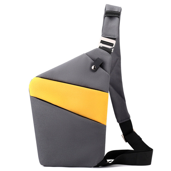 "Sac à bandoulière femme antivol, élégant, en tissu hydrofuge, design ergonomique, poches cachées, sécurité optimale."