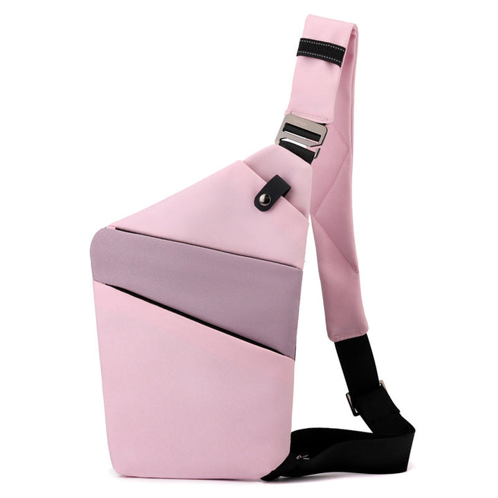 "Sac à bandoulière femme antivol, élégant, en tissu hydrofuge, design ergonomique, poches cachées, sécurité optimale."