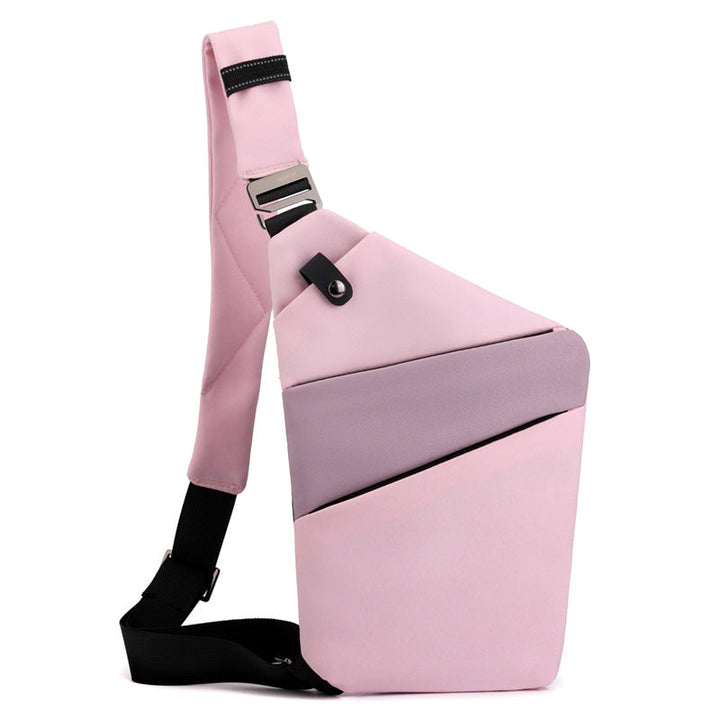 "Sac à bandoulière femme antivol, élégant, en tissu hydrofuge, design ergonomique, poches cachées, sécurité optimale."